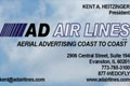 A card I designed for AD Airlines with a sky background