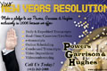 A postcard I designed for a New Years promotion for Powers, Garrison & Hughes