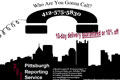 An advertisement in the Legal Journal for Pittsburgh Reporting Service I designed