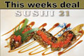 Newspaper ad I designed for uMcDeal for Sushi 21