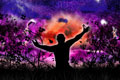 Created with Photoshop. Many layers of effects.