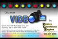 A postcard promoting the video services for Powers, Garrison & Hughes